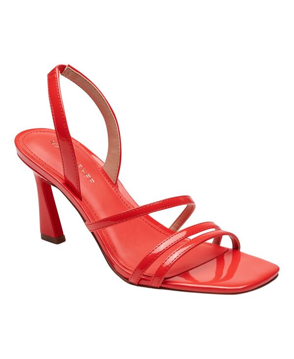 マークフィッシャー レディース シューズ サンダル Marc Fisher Women's Nalina Strappy Slip-On Sandals Fire Coral Patent コーラル 14,235円