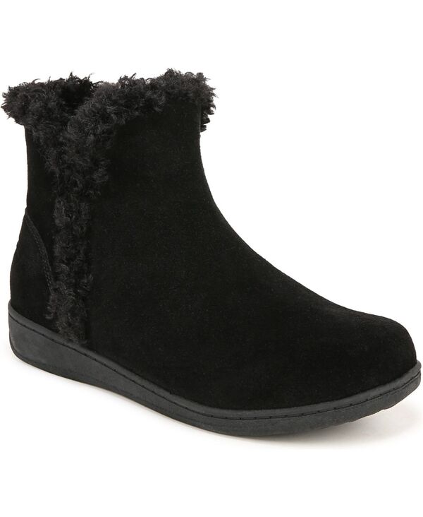 バイオニック レディース シューズ ブーツ・レインブーツ Vionic Womens Unwind Bootie Slip On Slippers Black suede ブラック