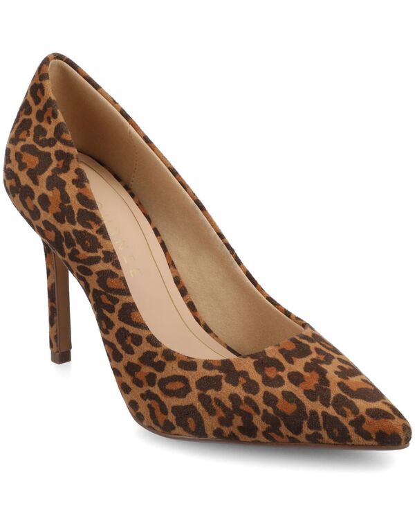 ジュルネ コレクション レディース シューズ パンプス Journee Collection Women's Venus Pointed Toe Comfort Dress Pumps Leopard Camel キャメル|ReVida 店