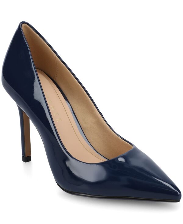 ジュルネ コレクション レディース シューズ パンプス Journee Collection Women's Venus Pointed Toe Comfort Dress Pumps Navy Patent ネイビー