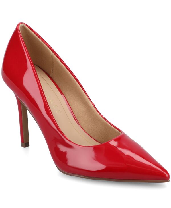 ジュルネ コレクション レディース シューズ パンプス Journee Collection Women's Venus Pointed Toe Comfort Dress Pumps Red Patent レッド