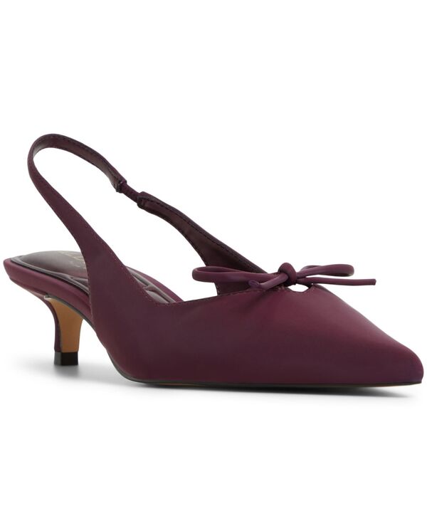 アルド レディース シューズ パンプス ヒール ALDO Women's Azizza Sling-Back Bow Kitten Heel Pumps Bordo Shiny