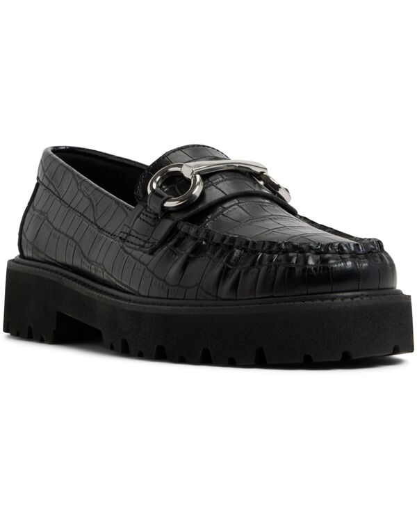 アルド レディース シューズ パンプス ローファー ALDO Women's Danrose Lug-Sole Bit Loafers Black Croco ブラック