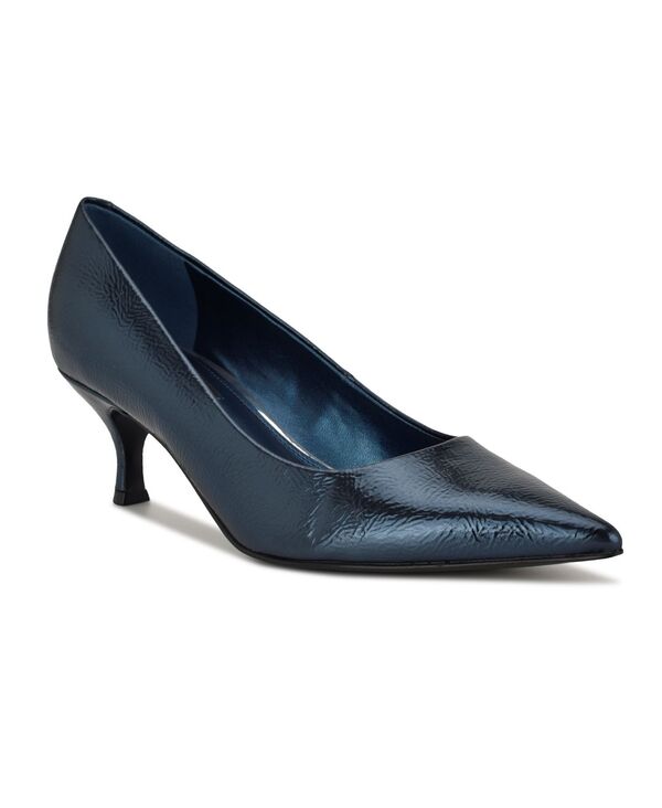 ナインウェスト レディース シューズ パンプス ヒール Nine West Women's Sisko Tapered Kitten Heel Pumps Teal Metallic ティール