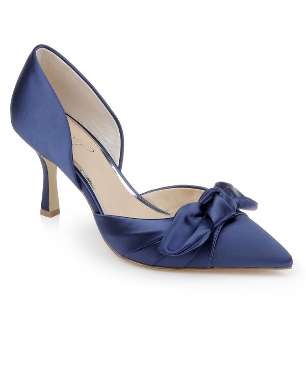ジュウェルダグレイミシュカ レディース シューズ パンプス Jewel Badgley Mischka Women's Emelia Evening Pumps Navy Satin ネイビー