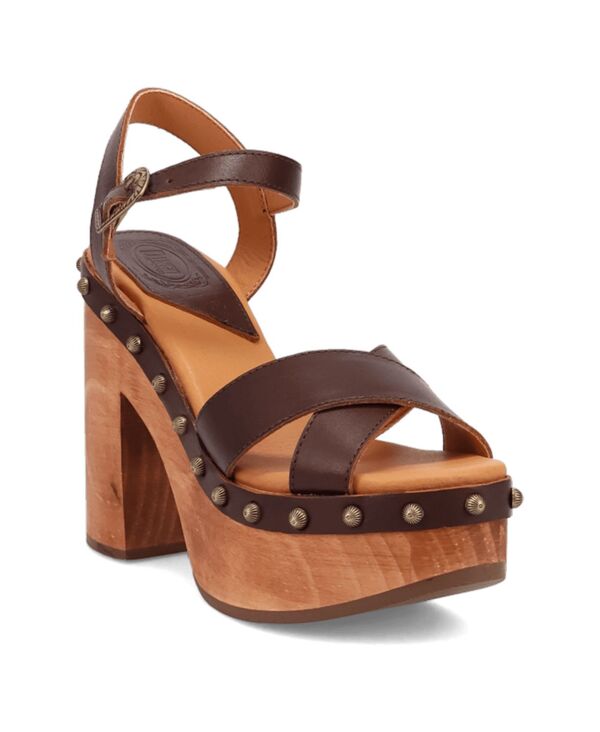 ディンゴ レディース シューズ サンダル Dingo Women's Lotus Wooden Sandal Brown ブラウン