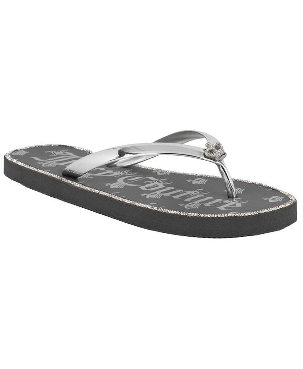 ジューシークチュール レディース シューズ サンダル Juicy Couture Women's Shamrock Flip Flops Gray/Silver グレー 10,786円