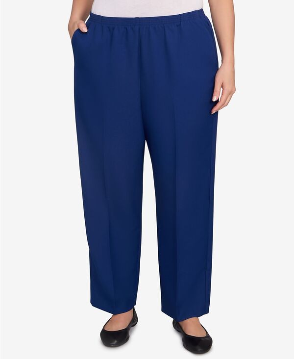 アルフレッド ダナー レディース ボトムス カジュアルパンツ プラスサイズ パンツ Alfred Dunner Plus Size Classic Poly Accord Short Length Pants Lapis