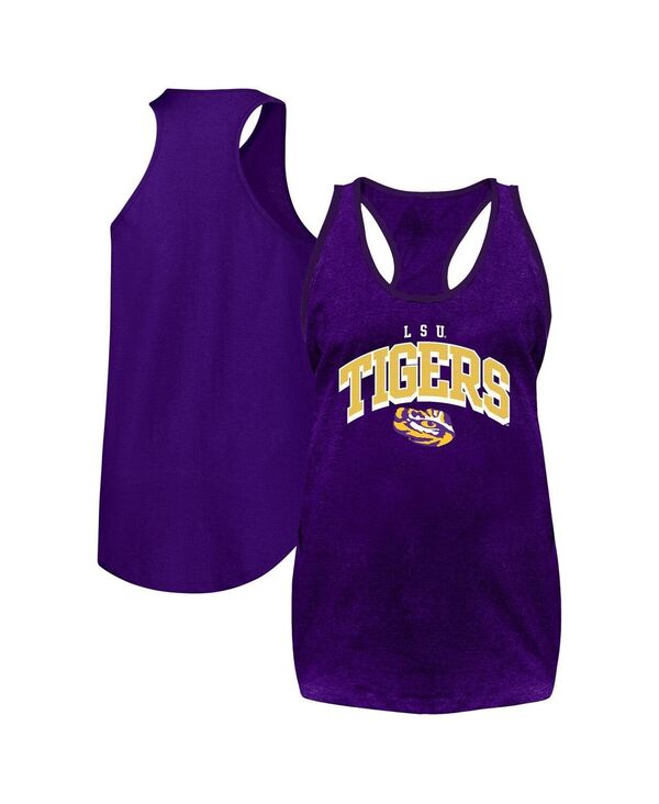 ファナティクス レディース トップス タンクトップ プラスサイズ Fanatics Women's Purple LSU Tigers Plus Size Arch Tank Top Purple パープル