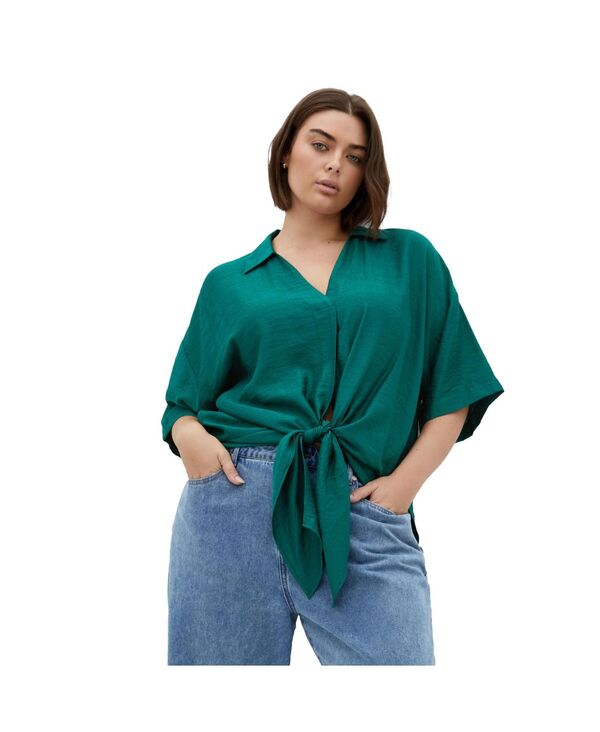 シティーシック レディース トップス シャツ CITY CHIC Women's Rosie Shirt Jade
