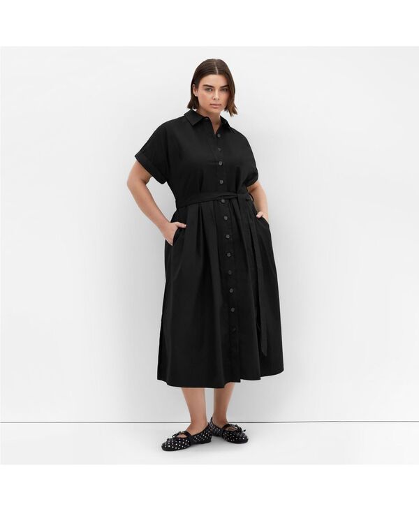 シティーシック レディース トップス ワンピース シャツワンピース プラスサイズ シャツ CITY CHIC Plus Size Elly Shirt Dress Black ブラック