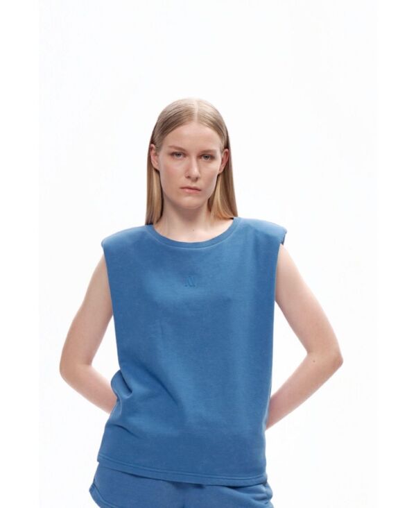 ノクチューン レディース トップス シャツ Tシャツ NOCTURNE Women's Padded T-shirt Royal blue ブルー｜ReVida 店