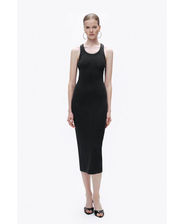 ノクチューン レディース トップス ワンピース マキシワンピース プリント マキシ NOCTURNE Women's Printed Detail Maxi Dress Black ブラック|ReVida 店