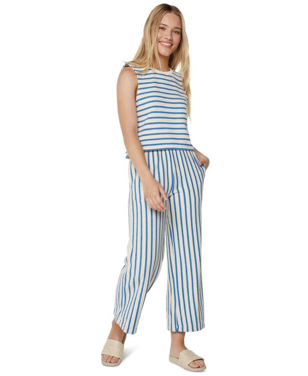 ロキシー レディース ボトムス 心地好いズボン下 ズボン下 綿織物 Roxy Juniors\u0027 JAVA Stripe Cotton Pants Star Sapphire High Tide Stripe Y/d サファイア レディースファッション-ボトムス