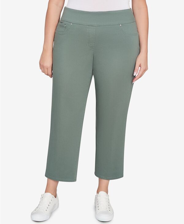ルビーアールディー レディース ボトムス カジュアルパンツ プラスサイズ パンツ デニム Ruby Rd. Plus Size Soft Denim Faux Pocket Pants Loden デニム