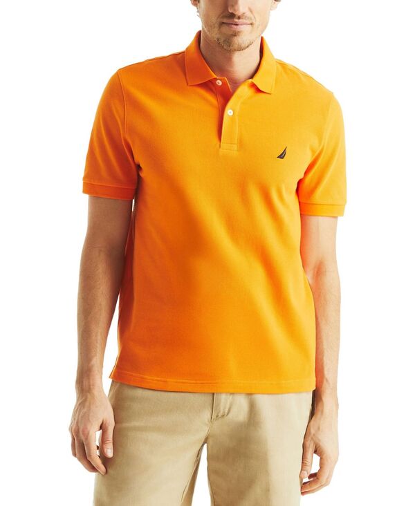 ナウティカ メンズ トップス ポロシャツ Nautica Men's Classic-Fit Performance Deck Polo Shirt Coast Guard Orange オレンジ|ReVida 店