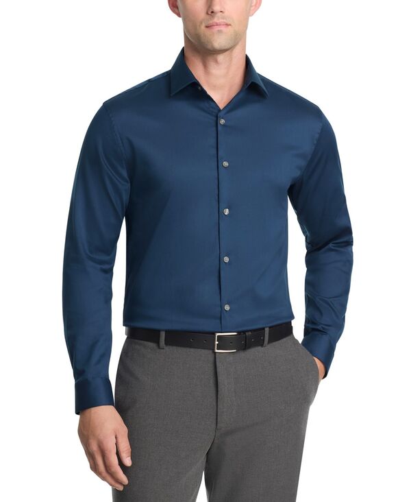 ケネスコール メンズ トップス シャツ スリムフィット Kenneth Cole Reaction Men's Slim Fit Stretch Dress Shirt Navy ネイビー