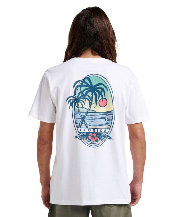 クイックシルバー メンズ トップス Tシャツ Quiksilver Men's Florida Lookout Point T-Shirt White ホワイト 8,455円