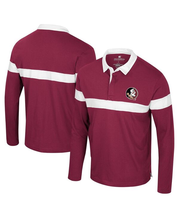 コロシアム メンズ トップス ポロシャツ Colosseum Men's Garnet Florida State Seminoles Too Cool for School Long Sleeve Polo Shirt Garnet
