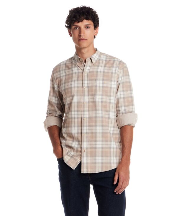 ウェザープルーフ メンズ トップス シャツ Weatherproof Vintage Men's Flannel Shirt Beige ベージュ