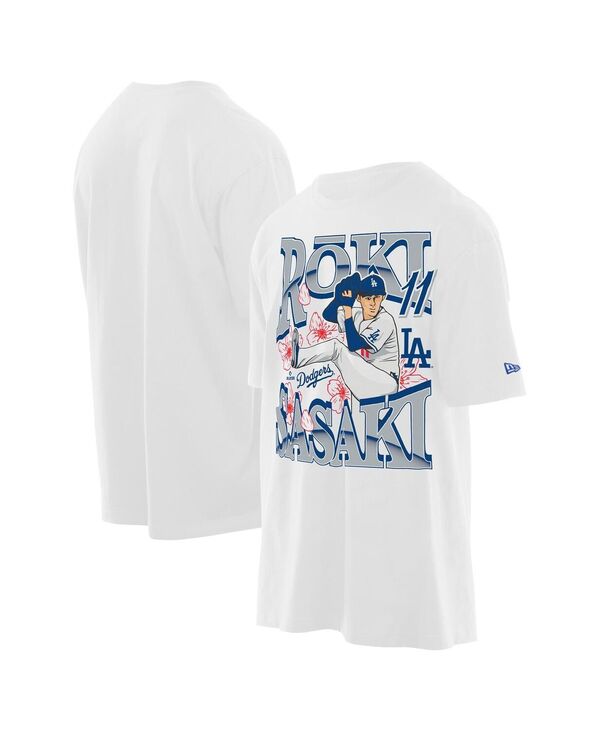 ニューエラ メンズ トップス Tシャツ New Era Men's Roki Sasaki White Los Angeles Dodgers Player T-Shirt White ホワイト