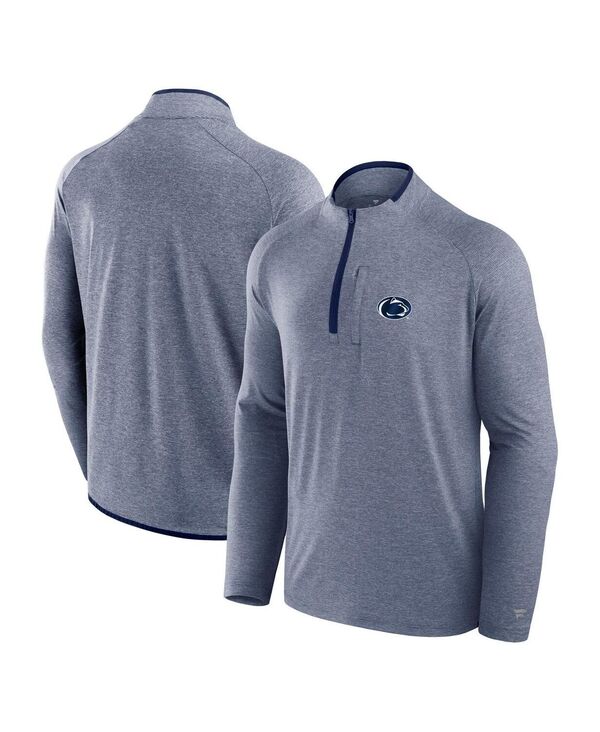 ファナティクス メンズ アウター ジャケット・ブルゾン モックネック ジャケット Fanatics Men's Navy Penn State Nittany Lions Mock Neck Half-Zip Pullover Jacket Navy ネイビー