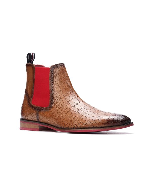 カルロスサンタナ メンズ シューズ ブーツ・レインブーツ チェルシーブーツ チェルシー ブーツ Carlos by Carlos Santana Men's Mantra Chelsea Boots Tan Croco タン