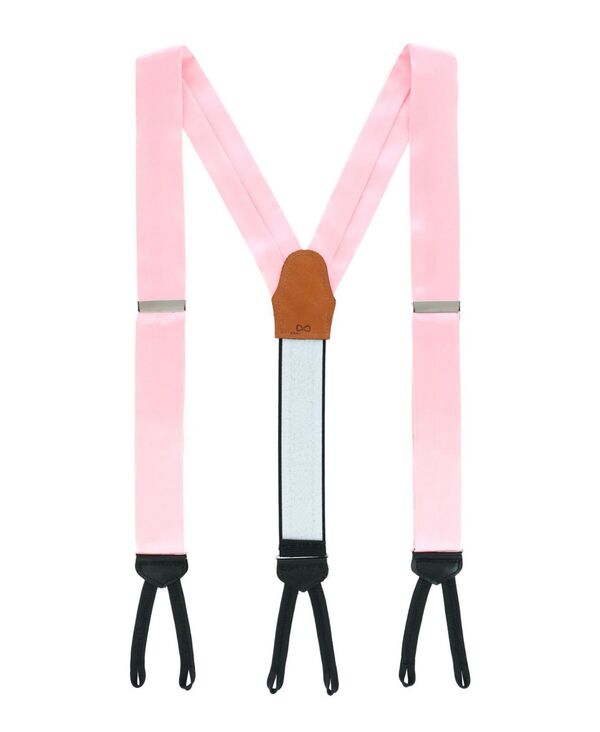 トラファルガー メンズ アクセサリー ベルト シルク TRAFALGAR Men's Sutton Solid Color Silk Formal End Suspenders Pink ピンク