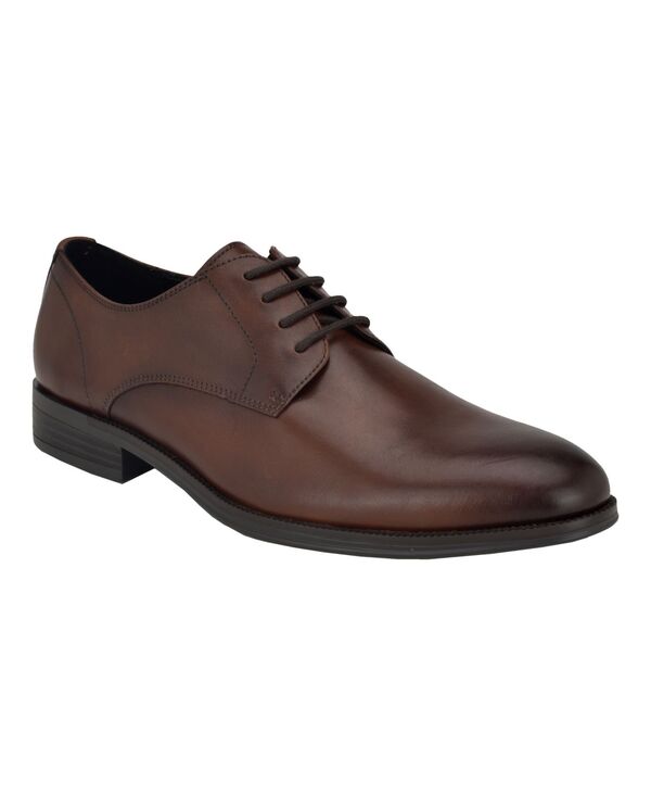 カルバンクライン メンズ シューズ スリッポン・ローファー オックスフォード レース Calvin Klein Men's Jack Lace Up Dress Oxford Cognac Leather