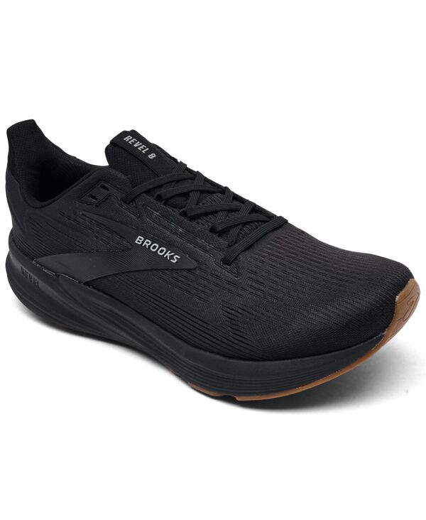 ブルックス メンズ シューズ スニーカー Brooks Men's Revel 8 Running Sneakers from Finish Line Black ブラック