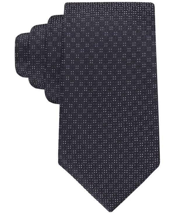カルバンクライン メンズ アクセサリー ネクタイ Calvin Klein Men's Ramos Textured Geo-Pattern Tie Black ブラック