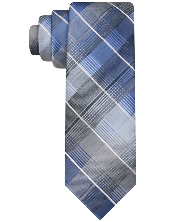 ヴァンハウセン メンズ アクセサリー ネクタイ Van Heusen Men's Classic Shadow Gradient Plaid Tie Med Blue ブルー