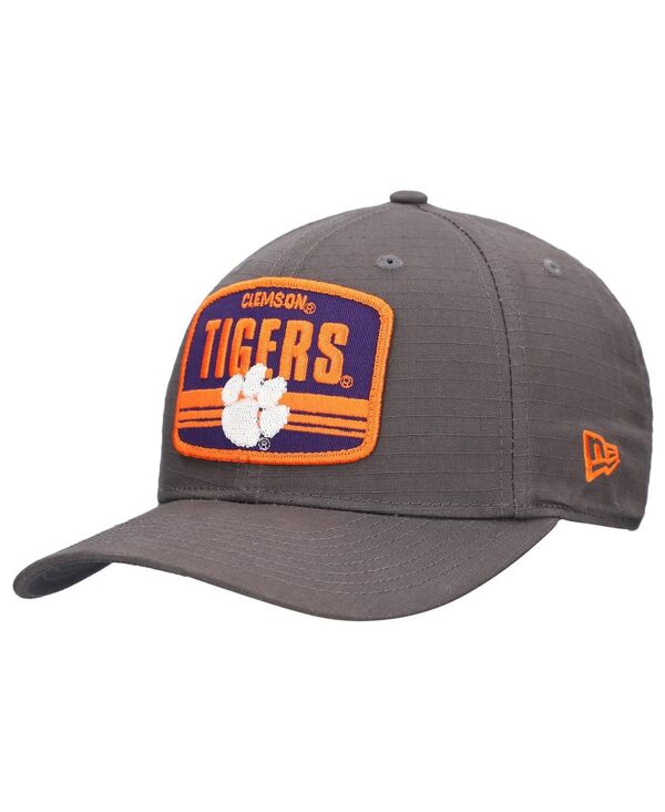 ニューエラ メンズ アクセサリー 帽子 New Era Men's Charcoal Clemson Tigers Team Elevated 9SEVENTY Stretch-Snap Adjustable Hat Charcoal チャコール|ReVida 店