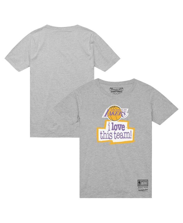 ミッチェル&ネス メンズ トップス Tシャツ Mitchell & Ness Men's Heather Gray Los Angeles Lakers I Love This Team T-Shirt Heather Gray グレー