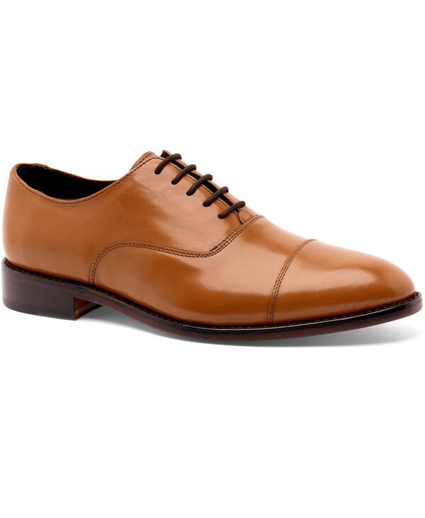 アンソニー ヴィア メンズ シューズ ドレスシューズ オックスフォード キャップ レザー Anthony Veer Men's Clinton Cap-Toe Leather Oxfords Tan タン