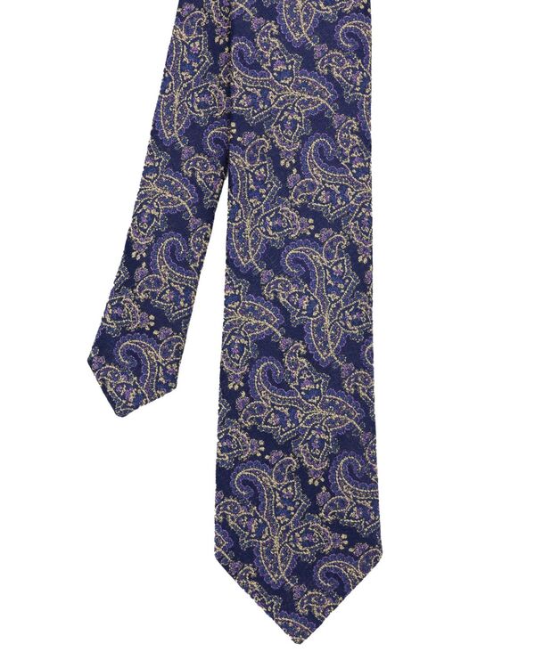 ベンシャーマン メンズ アクセサリー ネクタイ シルク Ben Sherman Men's Paisley Silk-Blend Tie Navy ネイビー