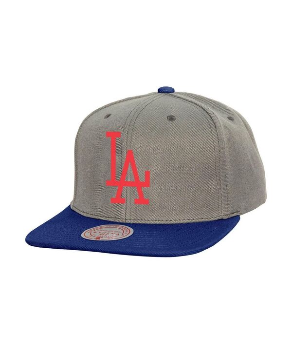 ミッチェル&ネス メンズ アクセサリー 帽子 Mitchell & Ness Men's Gray Los Angeles Dodgers Cooperstown Collection Basic Flip Snapback Hat Gray グレー