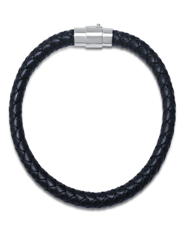 スティールタイム メンズ アクセサリー ブレスレット・バングル・アンクレット レザー STEELTIME Men ’ s Braided Leather and Sterling Silver Magnetic Clasp Bracelet. Brown ブラウン 25,012円