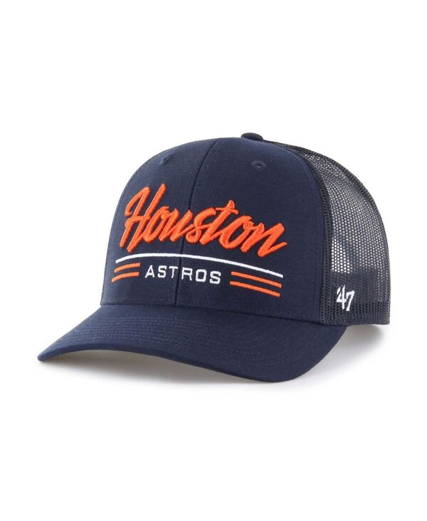 47 ブランド メンズ アクセサリー 帽子 '47 Brand Men's Navy Houston Astros Garner Trucker Adjustable Hat Navy ネイビー|ReVida 店