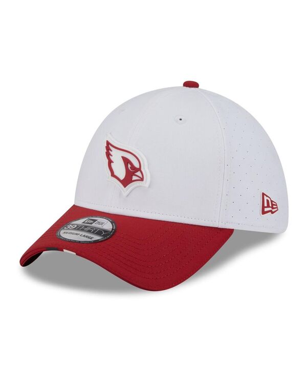 ニューエラ メンズ アクセサリー 帽子 New Era Men's White/Cardinal Arizona Cardinals 2025 NFL Training Camp 39THIRTY Flex Hat White Cardinal ホワイト