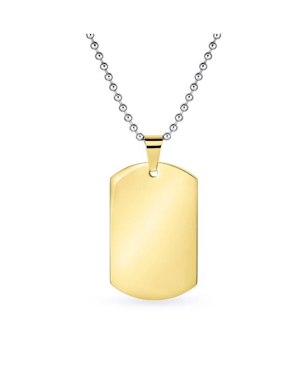 ブリング メンズ アクセサリー ネックレス・チョーカー・ペンダントトップ Bling Jewelry X-Large Plain Simple Basic Cool Men's Identification Military Army Dog Ta...