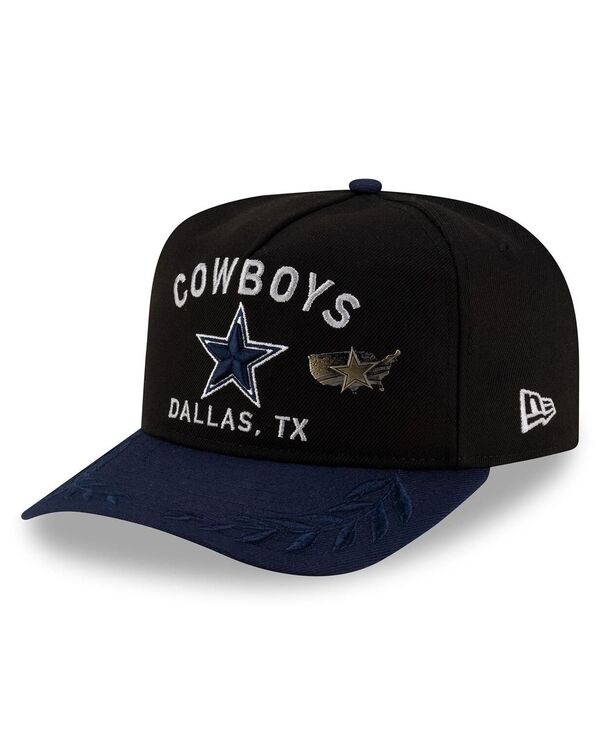 ニューエラ メンズ アクセサリー 帽子 New Era Men's Black/Navy Dallas Cowboys 2025 NFL Draft On Stage A-Frame 59FIFTY Fitted Hat Black Navy ブラック|ReVida 店