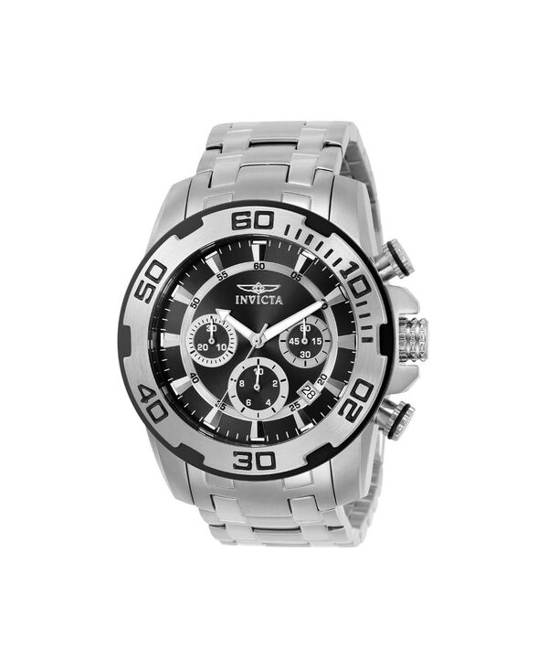 インビクタ メンズ アクセサリー 腕時計 Invicta Men 22318 Pro Diver Quartz Chronograph Black Dial Watch Silver シルバー