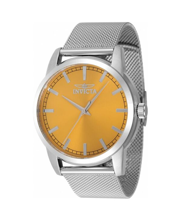 インビクタ メンズ アクセサリー 腕時計 Invicta Men 48506 Celestial Quartz 3 Hand Yellow Dial Watch Dark Orange オレンジ