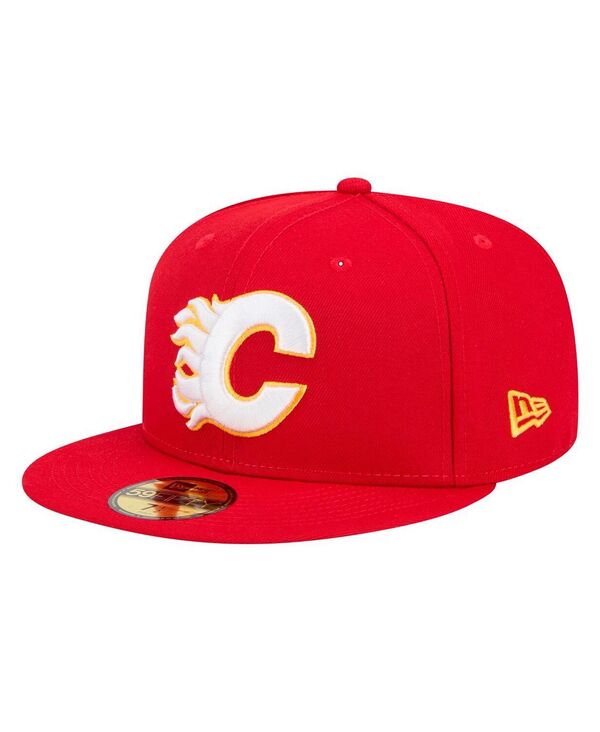 ニューエラ メンズ アクセサリー 帽子 New Era Men's Red Calgary Flames Core 59FIFTY Fitted Hat Red レッド