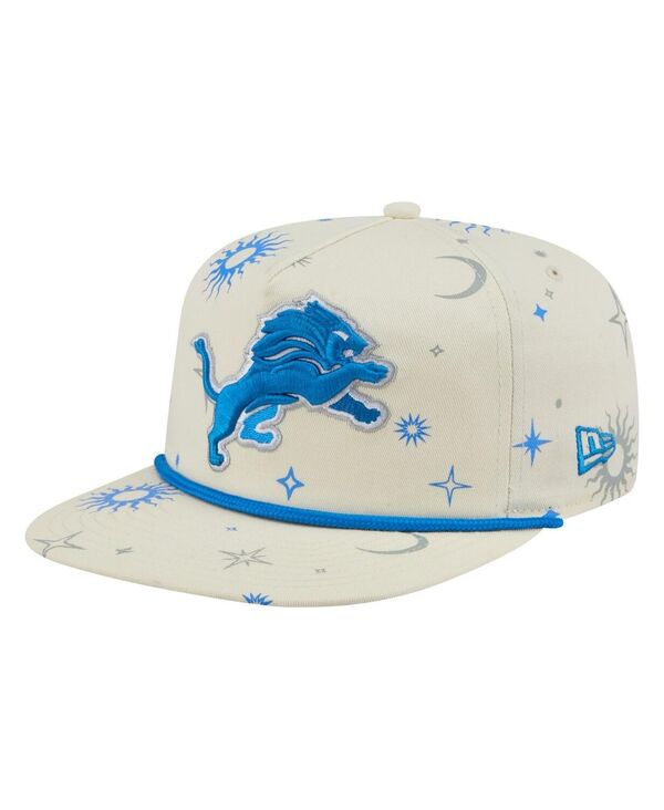ニューエラ メンズ アクセサリー 帽子 New Era Men's Cream Detroit Lions Celestial Golfer Adjustable Hat Cream クリーム