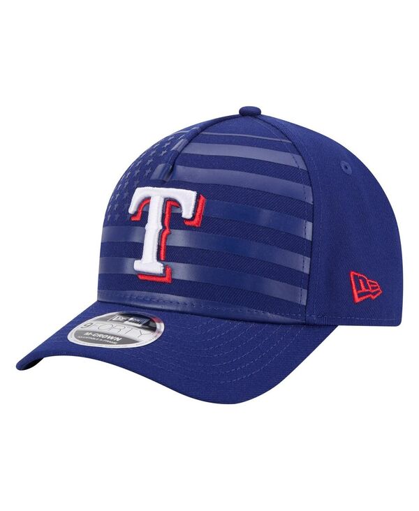ニューエラ メンズ アクセサリー 帽子 New Era Men's Royal Texas Rangers American Flag 9FORTY M-Crown A-Frame Adjustable Hat Royal