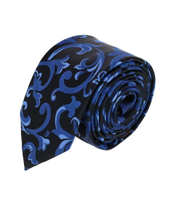 トラファルガー メンズ 付属品 タイ トール 地絹 TRAFALGAR Big \u0026 Tall Christian the Romantic Brocade Silk Necktie Royal blue 青み