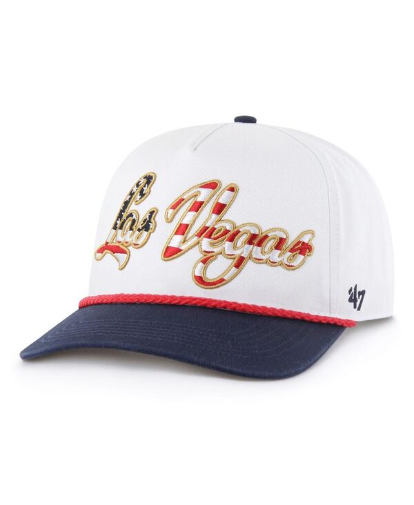 47 ブランド メンズ アクセサリー 帽子 '47 Brand Men's White Las Vegas Raiders Patriotic Overhand Hitch Adjustable Hat White ホワイト｜ReVida 店