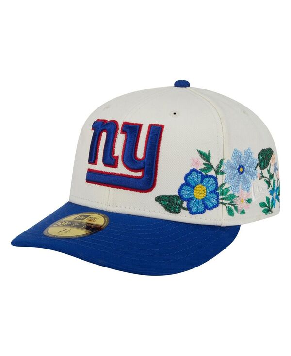 ニューエラ メンズ アクセサリー 帽子 フラワー柄 フラワー New Era Men's Cream/Royal New York Giants Tonal Floral 59FIFTY Fitted Hat Cream Royal クリーム